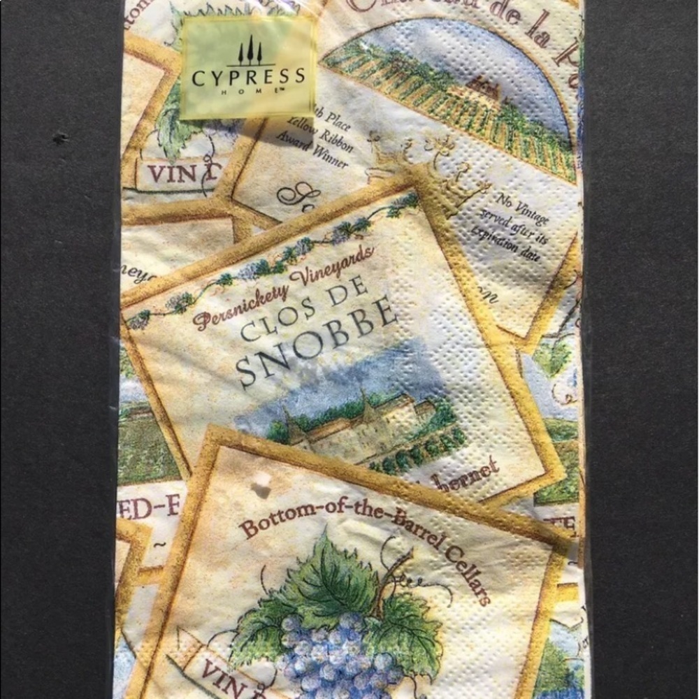 2 Packages Cypress Home Guest Napkins Paper Wine Theme Party Crafts Funny New